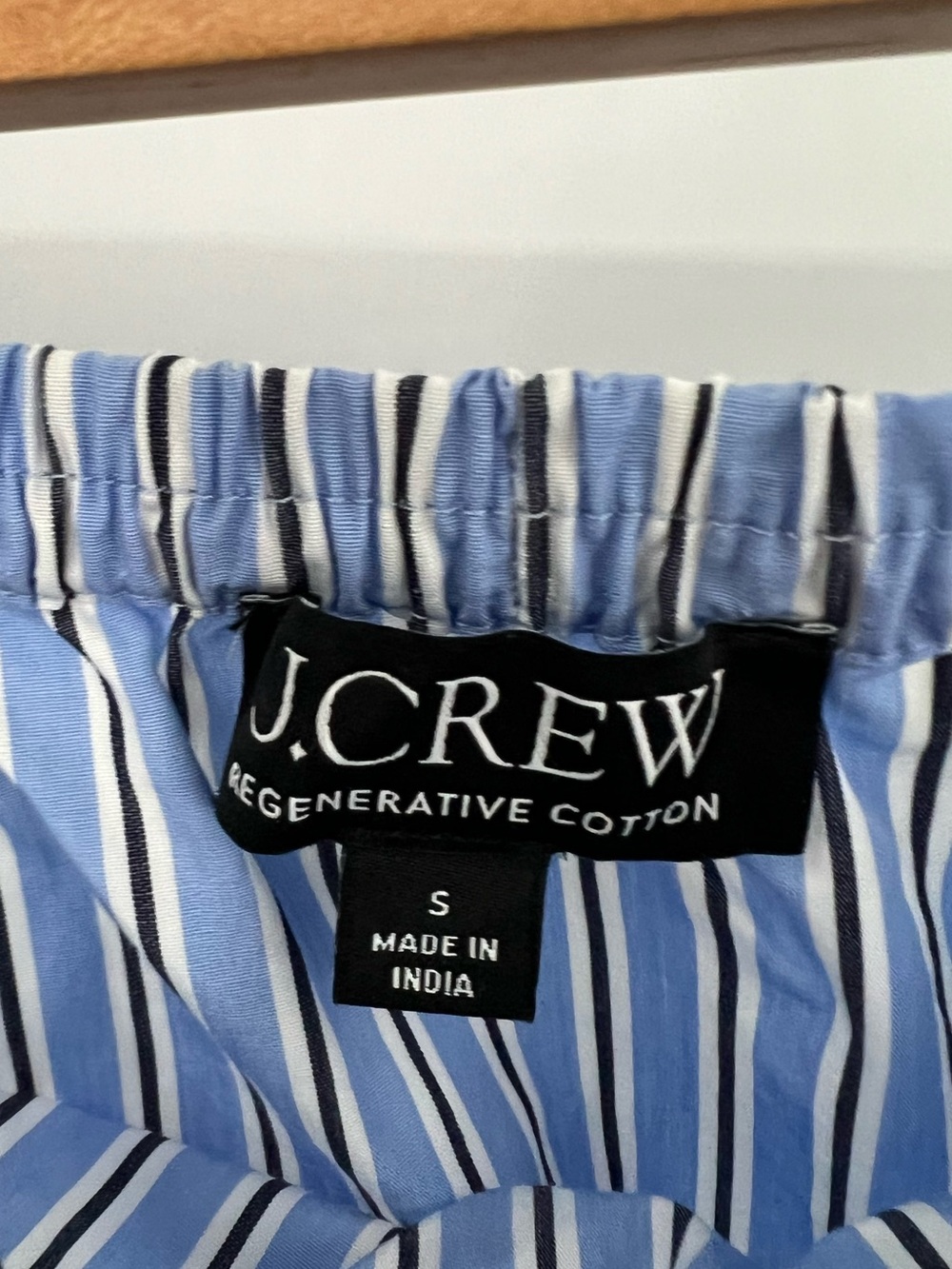 J. Crew drawstring poplin Striped Skirt - Picture 7 of 9